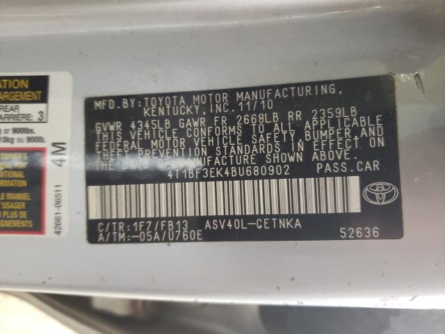 Photo 9 VIN: 4T1BF3EK4BU680902 - TOYOTA CAMRY BASE 