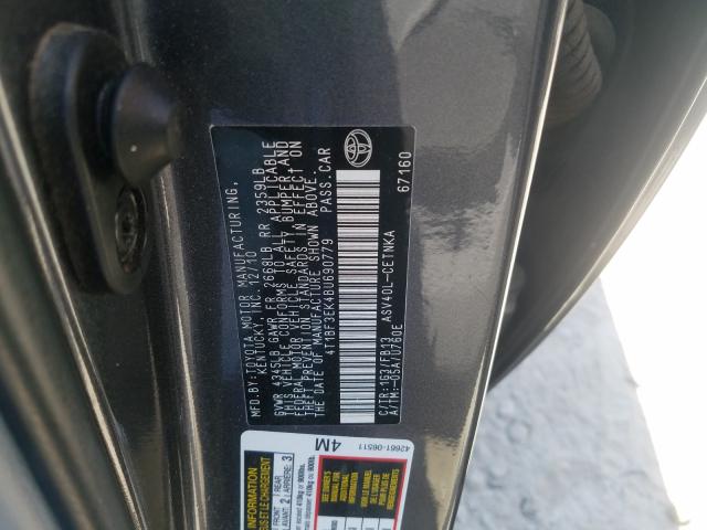 Photo 9 VIN: 4T1BF3EK4BU690779 - TOYOTA CAMRY BASE 