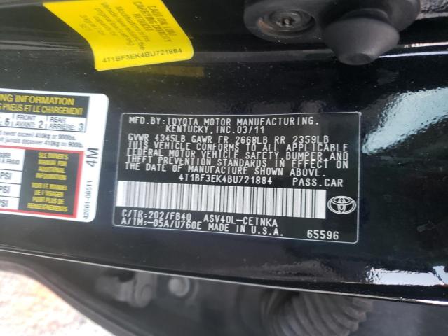 Photo 9 VIN: 4T1BF3EK4BU721884 - TOYOTA CAMRY BASE 