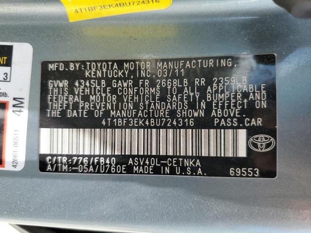 Photo 11 VIN: 4T1BF3EK4BU724316 - TOYOTA CAMRY 