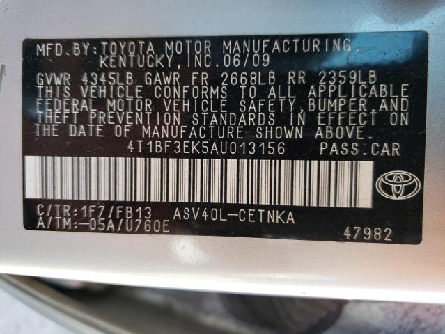 Photo 9 VIN: 4T1BF3EK5AU013156 - TOYOTA CAMRY BASE 