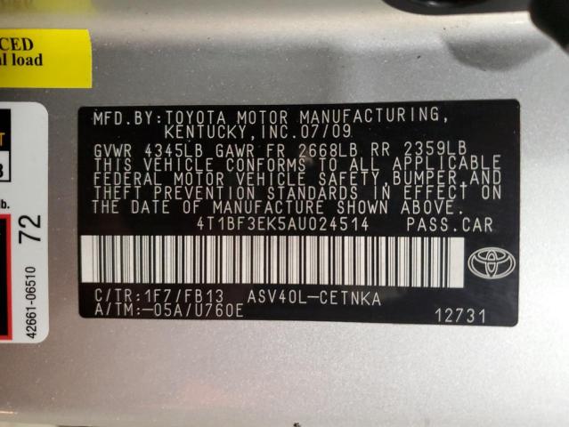 Photo 11 VIN: 4T1BF3EK5AU024514 - TOYOTA CAMRY BASE 