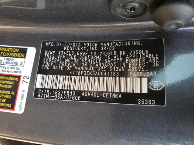 Photo 9 VIN: 4T1BF3EK5AU041183 - TOYOTA CAMRY BASE 