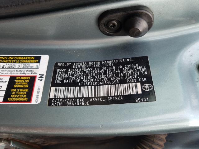 Photo 9 VIN: 4T1BF3EK5AU546558 - TOYOTA CAMRY BASE 