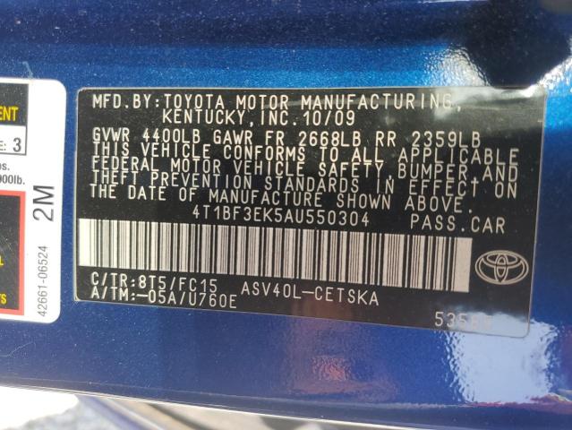 Photo 11 VIN: 4T1BF3EK5AU550304 - TOYOTA CAMRY 