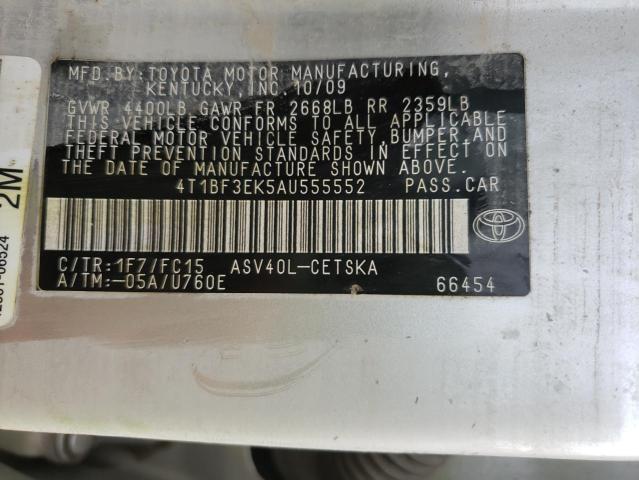 Photo 9 VIN: 4T1BF3EK5AU555552 - TOYOTA CAMRY BASE 