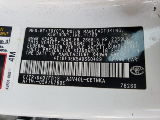 Photo 9 VIN: 4T1BF3EK5AU560489 - TOYOTA CAMRY BASE 