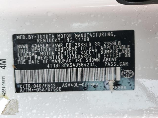 Photo 11 VIN: 4T1BF3EK5AU564204 - TOYOTA CAMRY 