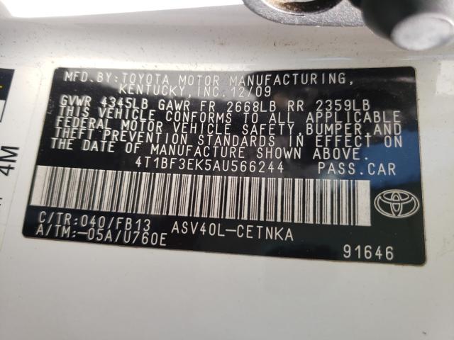 Photo 9 VIN: 4T1BF3EK5AU566244 - TOYOTA CAMRY BASE 