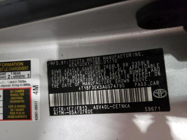 Photo 9 VIN: 4T1BF3EK5AU574795 - TOYOTA CAMRY BASE 