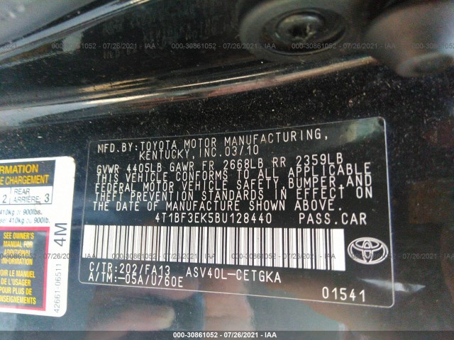 Photo 8 VIN: 4T1BF3EK5BU128440 - TOYOTA CAMRY 