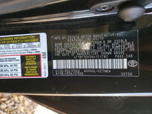 Photo 9 VIN: 4T1BF3EK5BU151782 - TOYOTA CAMRY BASE 