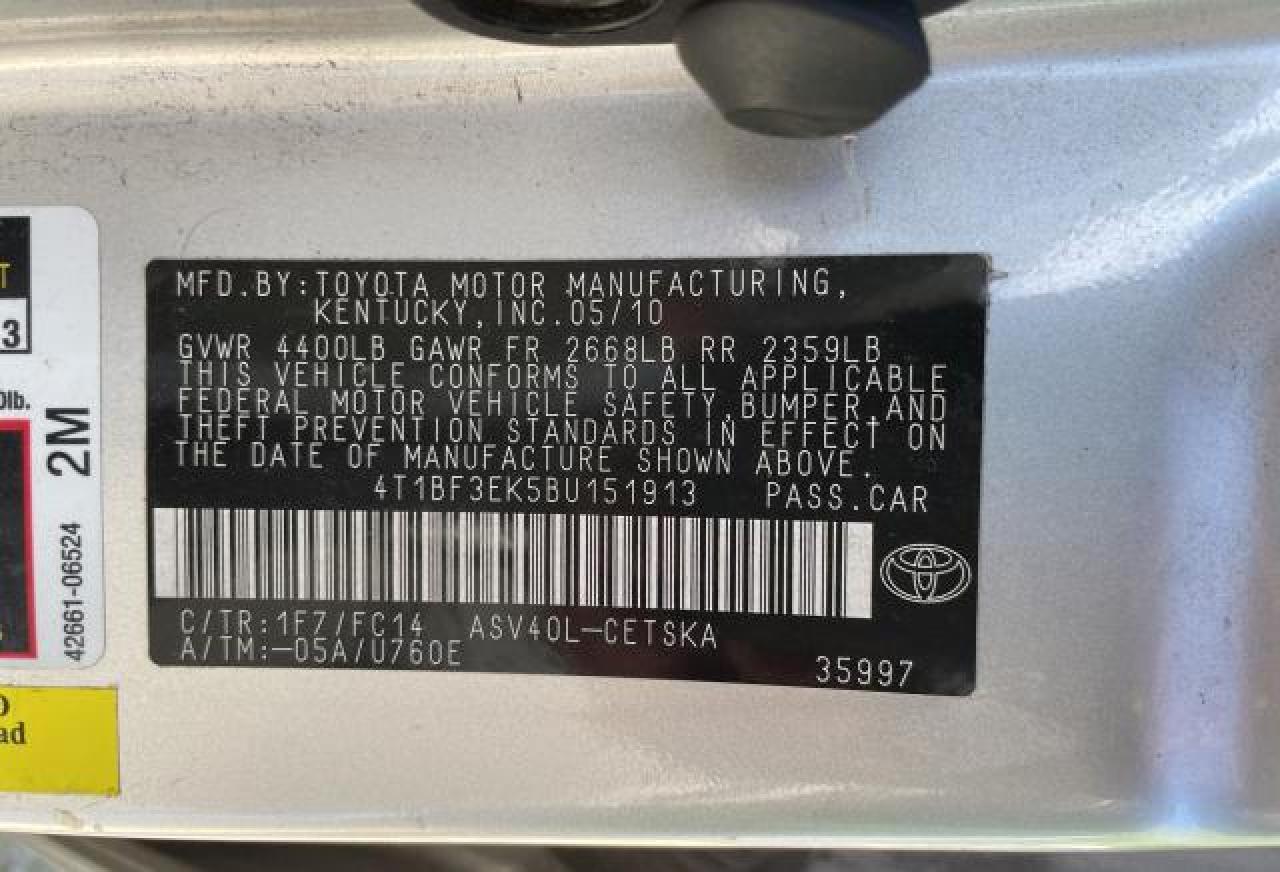 Photo 9 VIN: 4T1BF3EK5BU151913 - TOYOTA CAMRY 