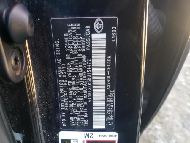 Photo 9 VIN: 4T1BF3EK5BU154472 - TOYOTA CAMRY BASE 