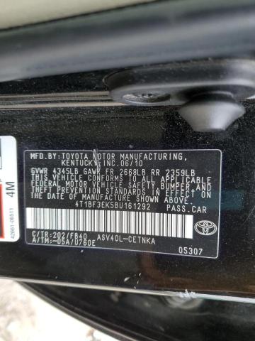 Photo 9 VIN: 4T1BF3EK5BU161292 - TOYOTA CAMRY BASE 