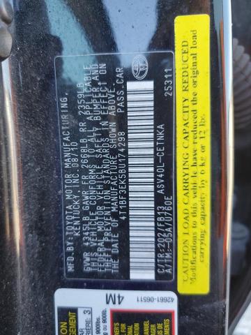 Photo 12 VIN: 4T1BF3EK5BU174298 - TOYOTA CAMRY 