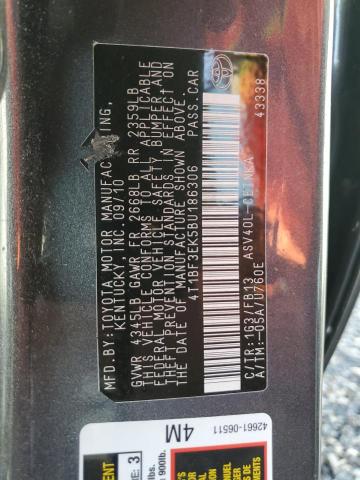 Photo 12 VIN: 4T1BF3EK5BU186306 - TOYOTA CAMRY BASE 