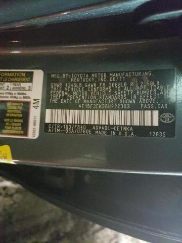 Photo 9 VIN: 4T1BF3EK5BU222303 - TOYOTA CAMRY BASE 