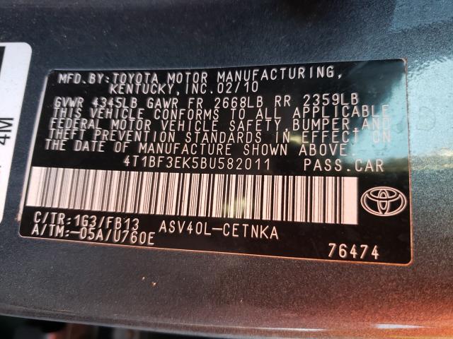 Photo 9 VIN: 4T1BF3EK5BU582011 - TOYOTA CAMRY BASE 