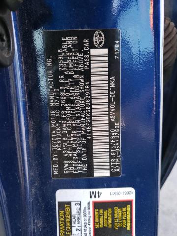 Photo 11 VIN: 4T1BF3EK5BU629084 - TOYOTA CAMRY BASE 