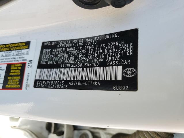 Photo 11 VIN: 4T1BF3EK5BU653160 - TOYOTA CAMRY BASE 