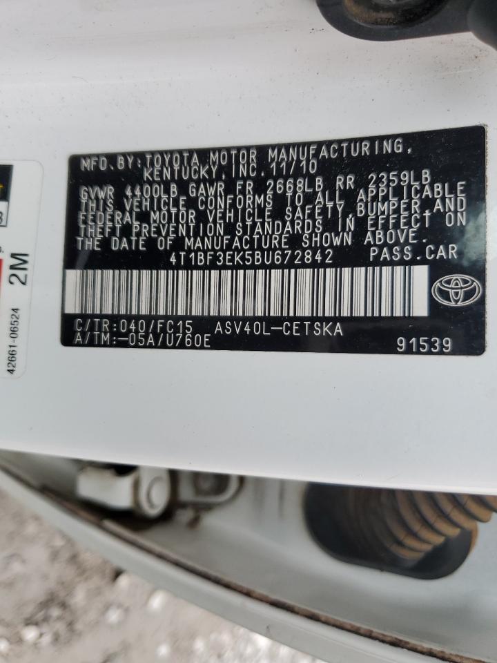 Photo 11 VIN: 4T1BF3EK5BU672842 - TOYOTA CAMRY 