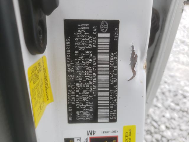 Photo 9 VIN: 4T1BF3EK5BU725359 - TOYOTA CAMRY BASE 