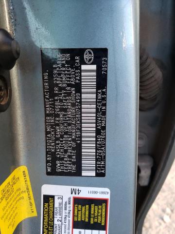 Photo 9 VIN: 4T1BF3EK5BU757499 - TOYOTA CAMRY BASE 