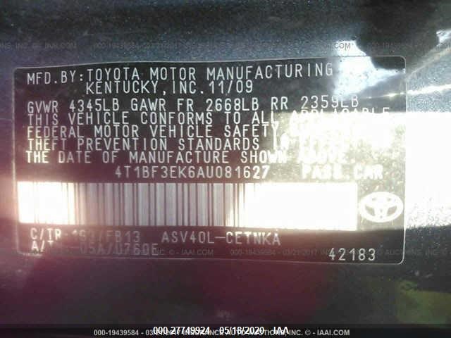 Photo 8 VIN: 4T1BF3EK6AU081627 - TOYOTA CAMRY 