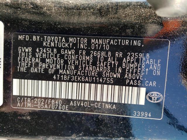 Photo 11 VIN: 4T1BF3EK6AU114755 - TOYOTA CAMRY 