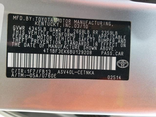 Photo 9 VIN: 4T1BF3EK6BU129208 - TOYOTA CAMRY BASE 