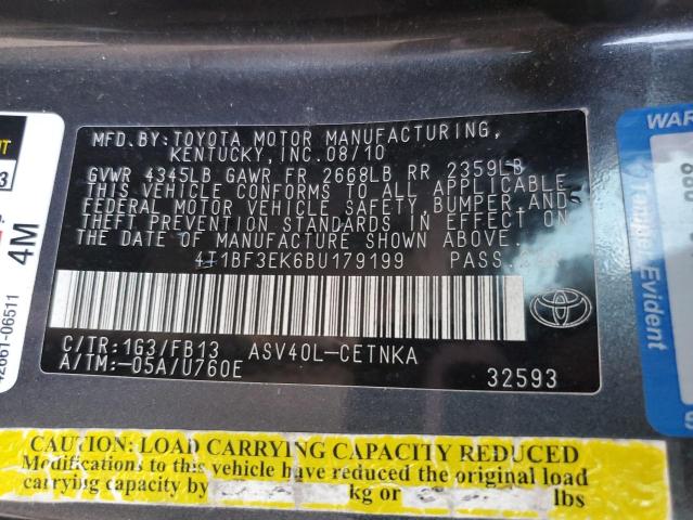 Photo 11 VIN: 4T1BF3EK6BU179199 - TOYOTA CAMRY BASE 