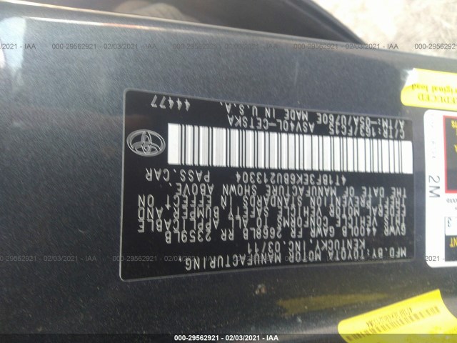 Photo 8 VIN: 4T1BF3EK6BU213304 - TOYOTA CAMRY 