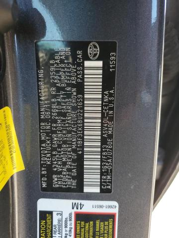 Photo 12 VIN: 4T1BF3EK6BU221659 - TOYOTA CAMRY BASE 