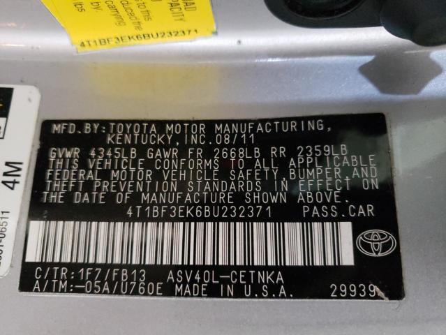 Photo 11 VIN: 4T1BF3EK6BU232371 - TOYOTA CAMRY BASE 