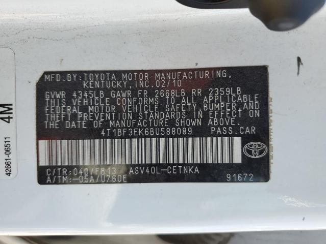 Photo 11 VIN: 4T1BF3EK6BU588089 - TOYOTA CAMRY BASE 