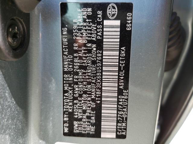 Photo 9 VIN: 4T1BF3EK6BU597682 - TOYOTA CAMRY BASE 