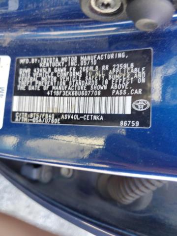 Photo 11 VIN: 4T1BF3EK6BU607708 - TOYOTA CAMRY 