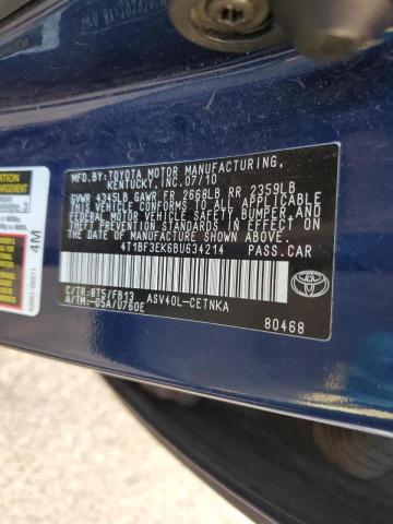 Photo 11 VIN: 4T1BF3EK6BU634214 - TOYOTA CAMRY 