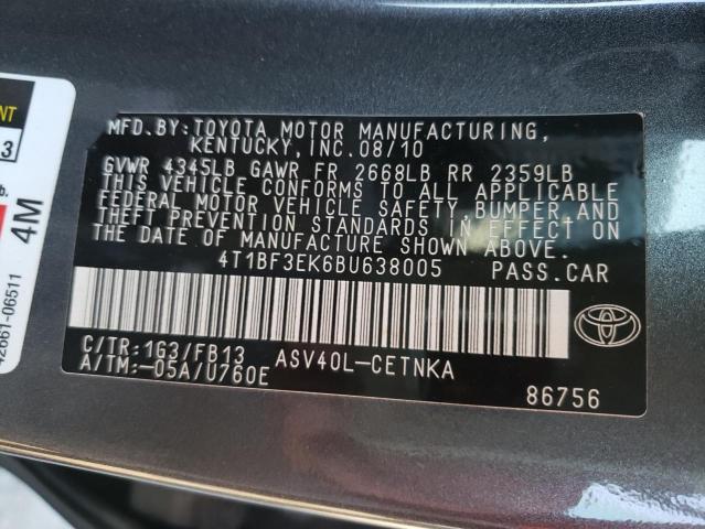 Photo 12 VIN: 4T1BF3EK6BU638005 - TOYOTA CAMRY BASE 