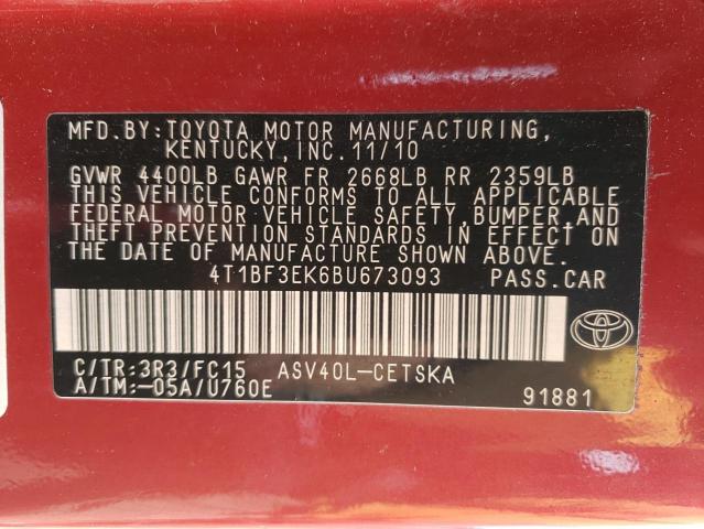 Photo 11 VIN: 4T1BF3EK6BU673093 - TOYOTA CAMRY 