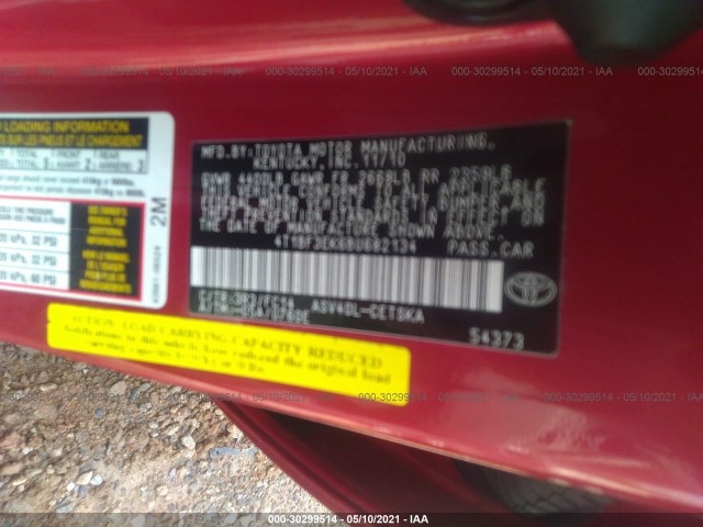 Photo 8 VIN: 4T1BF3EK6BU682134 - TOYOTA CAMRY 