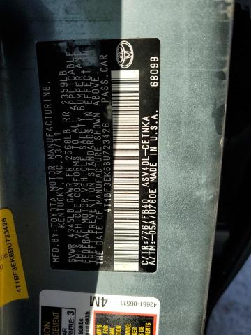 Photo 9 VIN: 4T1BF3EK6BU723426 - TOYOTA CAMRY BASE 