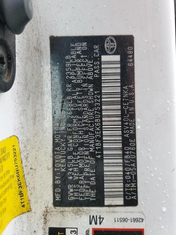 Photo 11 VIN: 4T1BF3EK6BU753221 - TOYOTA CAMRY 