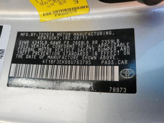 Photo 11 VIN: 4T1BF3EK6BU763795 - TOYOTA CAMRY BASE 