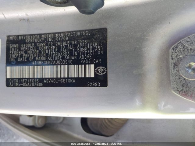 Photo 8 VIN: 4T1BF3EK7AU003910 - TOYOTA CAMRY 