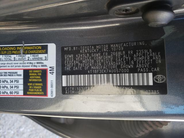 Photo 9 VIN: 4T1BF3EK7AU057000 - TOYOTA CAMRY BASE 