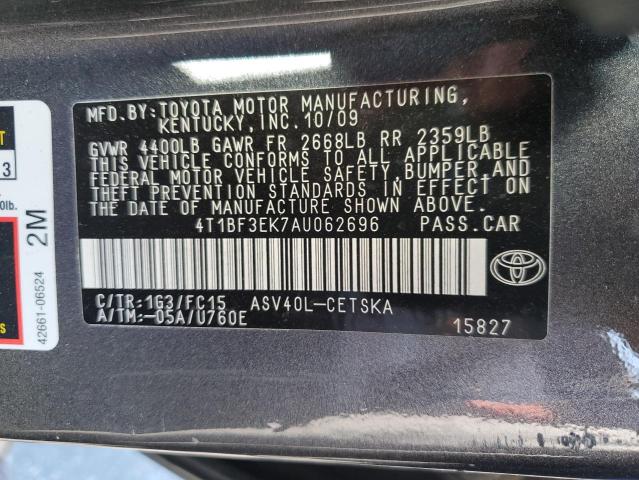 Photo 9 VIN: 4T1BF3EK7AU062696 - TOYOTA CAMRY BASE 