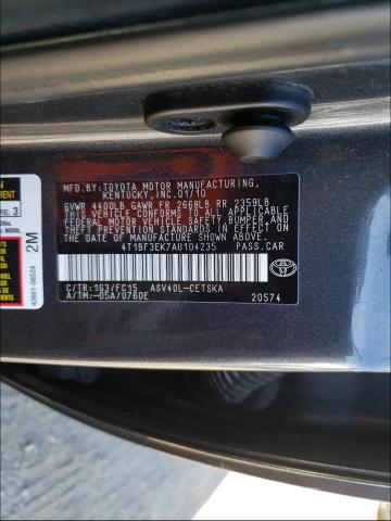 Photo 9 VIN: 4T1BF3EK7AU104235 - TOYOTA CAMRY BASE 