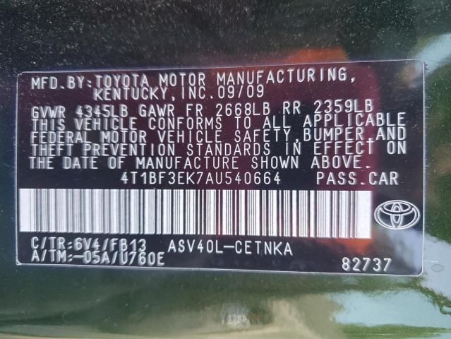 Photo 12 VIN: 4T1BF3EK7AU540664 - TOYOTA CAMRY BASE 